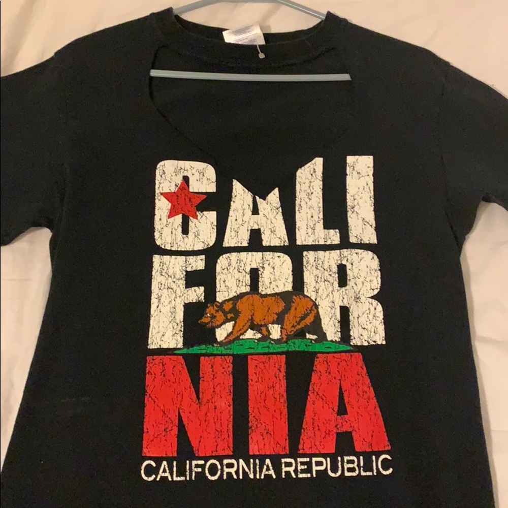 California cut out t shirt